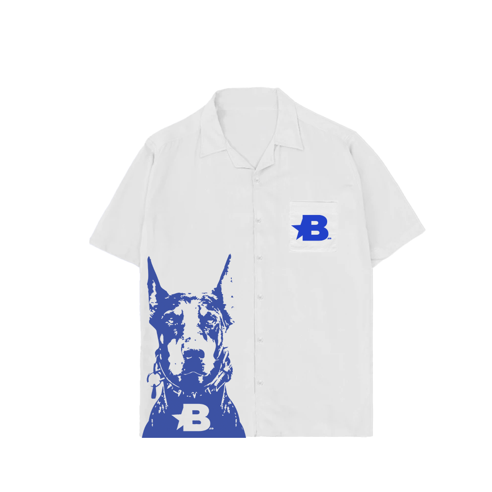 Kemeja Dog Blue